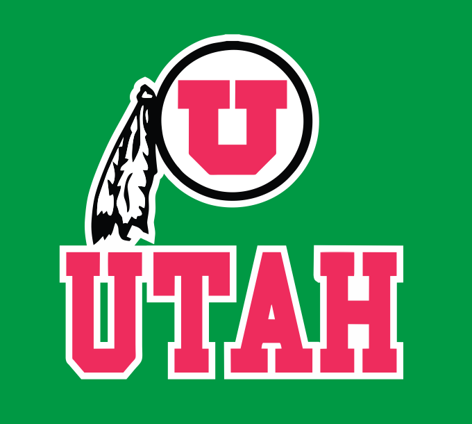 Utah Utes logo white outline 01 iron on paper